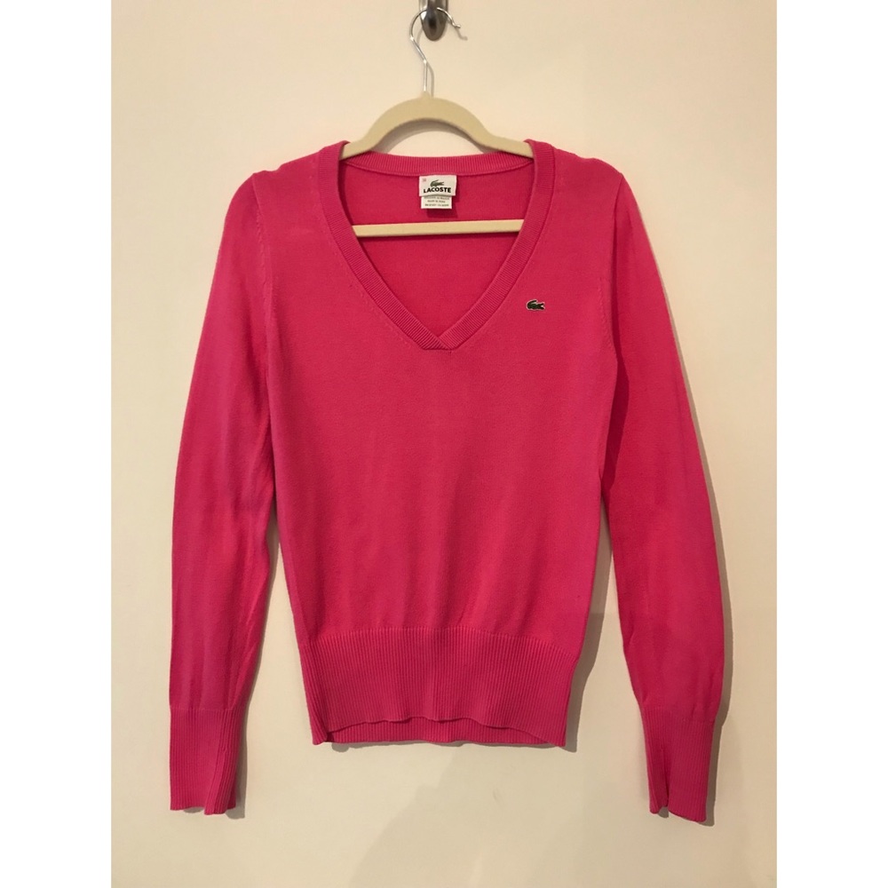 Lacoste cotton v-neck Sweater